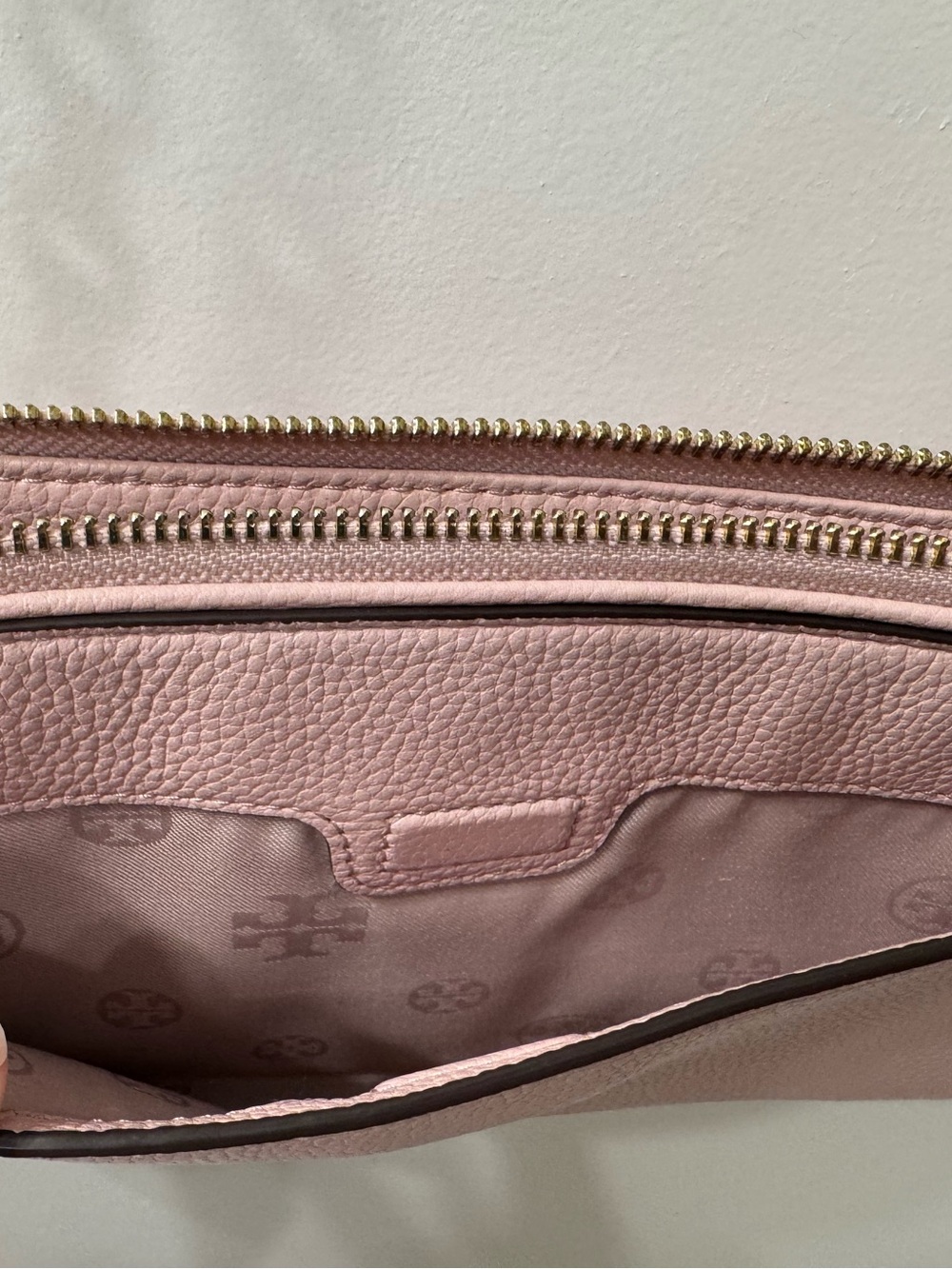 Tory Burch Pink Pebbled Leather Chain Strap Crossbody - Picture 6 of 7